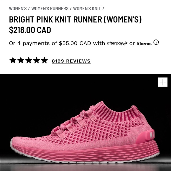 NOBULL Shoes - NoBull Bright Pink Knit Runners - Women Size 7.5